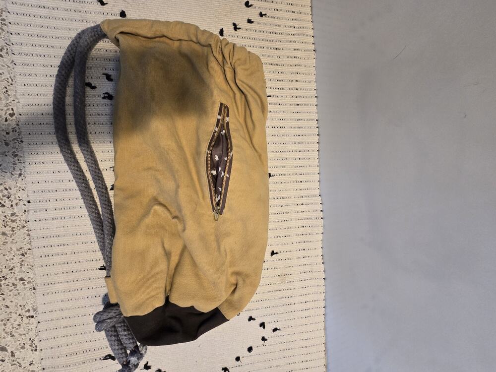 Large Travel Duffel Bag Corduroy Army Military Gold Khaki Minimal Bags Brand